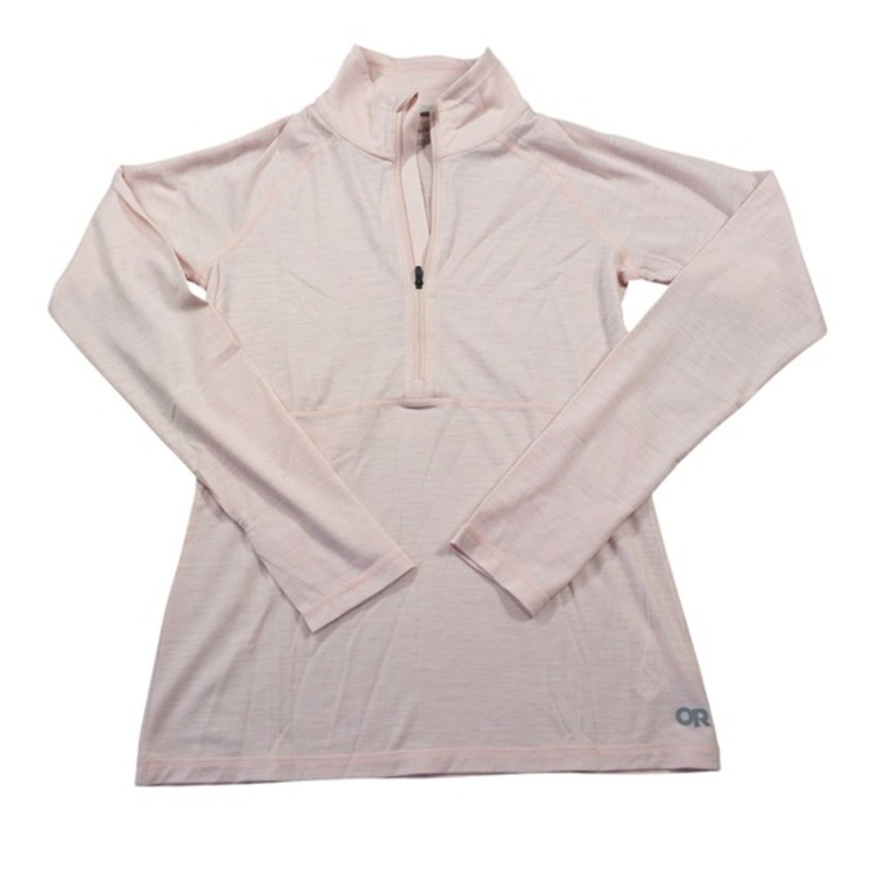Outdoor Research Alpine Onset Merino 150 Half Zip Sienna Heather Pink Small NWT